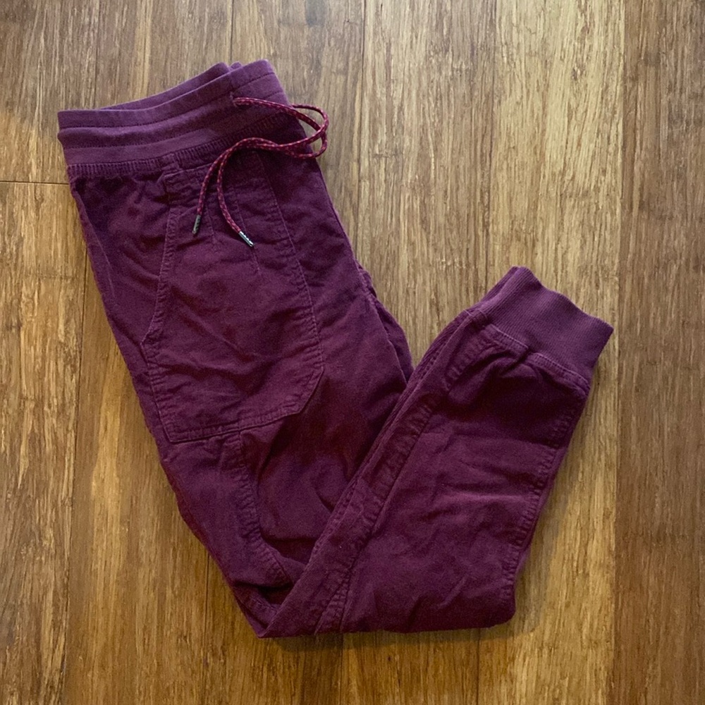 Anthropologie Corduroy Joggers / Red / Size Small